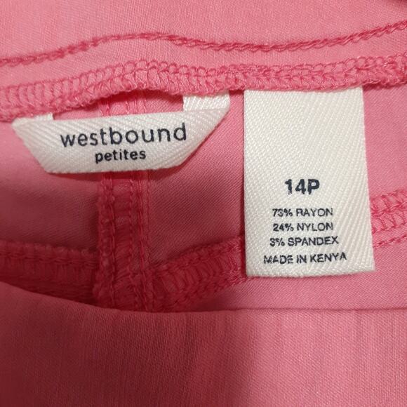 Westbound Pink Women's Petite Pants 14P Rayon Nylon Spandex Stretch - Picture 5 of 5